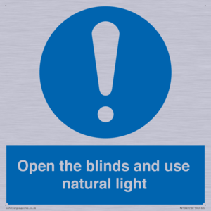 Open the blinds and use natural light